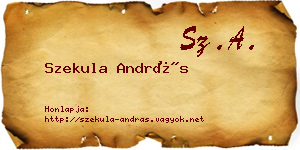 Szekula András névjegykártya